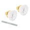 Prime-Line Mortise Style Fluted Glass Door Knobs, Features 2 In. Outside Diameter Knobs, Brass 1 Set E 28316 - alternate 1